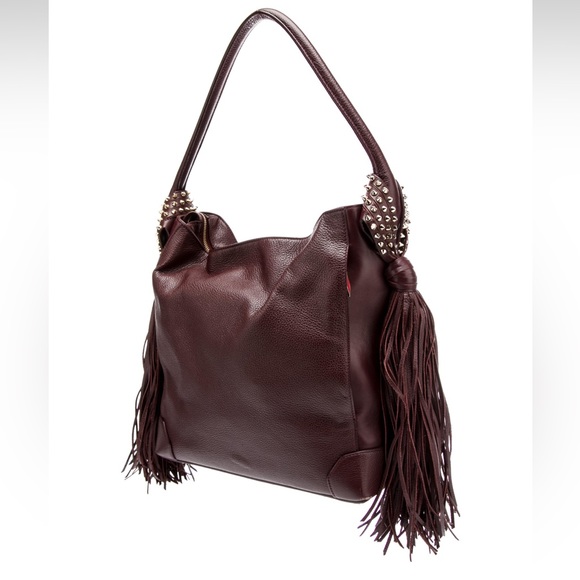 EUC Christian Louboutin Eloise Hobo Shoulder, Maroon Color - Picture 4 of 16